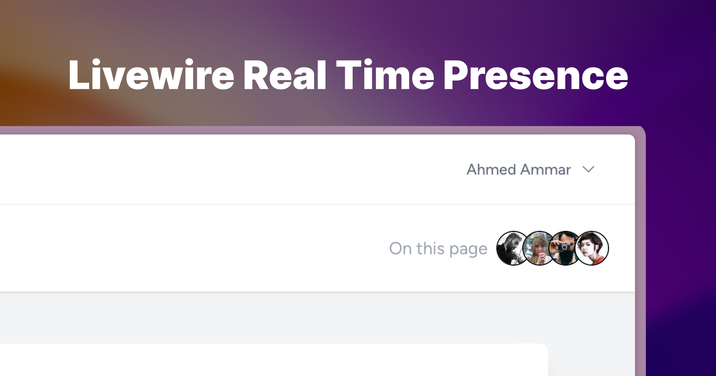 Livewire Real Time Presence