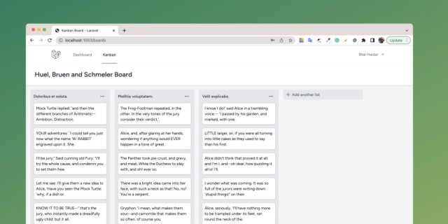 Building a Kanban Board with Laravel and Vue.Draggable